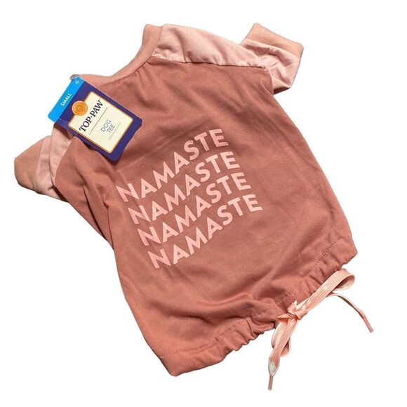 Namaste Dusty Rose Pink Dog Shirt NWT - Picture 2 of 8